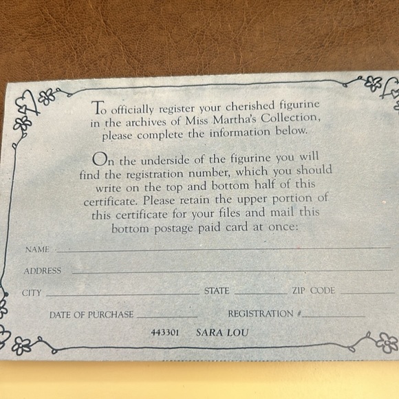 NWT ENESCO 1991 Miss Martha's Collection, Sara Lou, “Here Lammie" 443301 - Picture 9 of 12